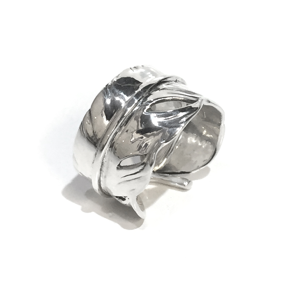 シルエットフェザーリング（ラージ）｜Ark silver accessories